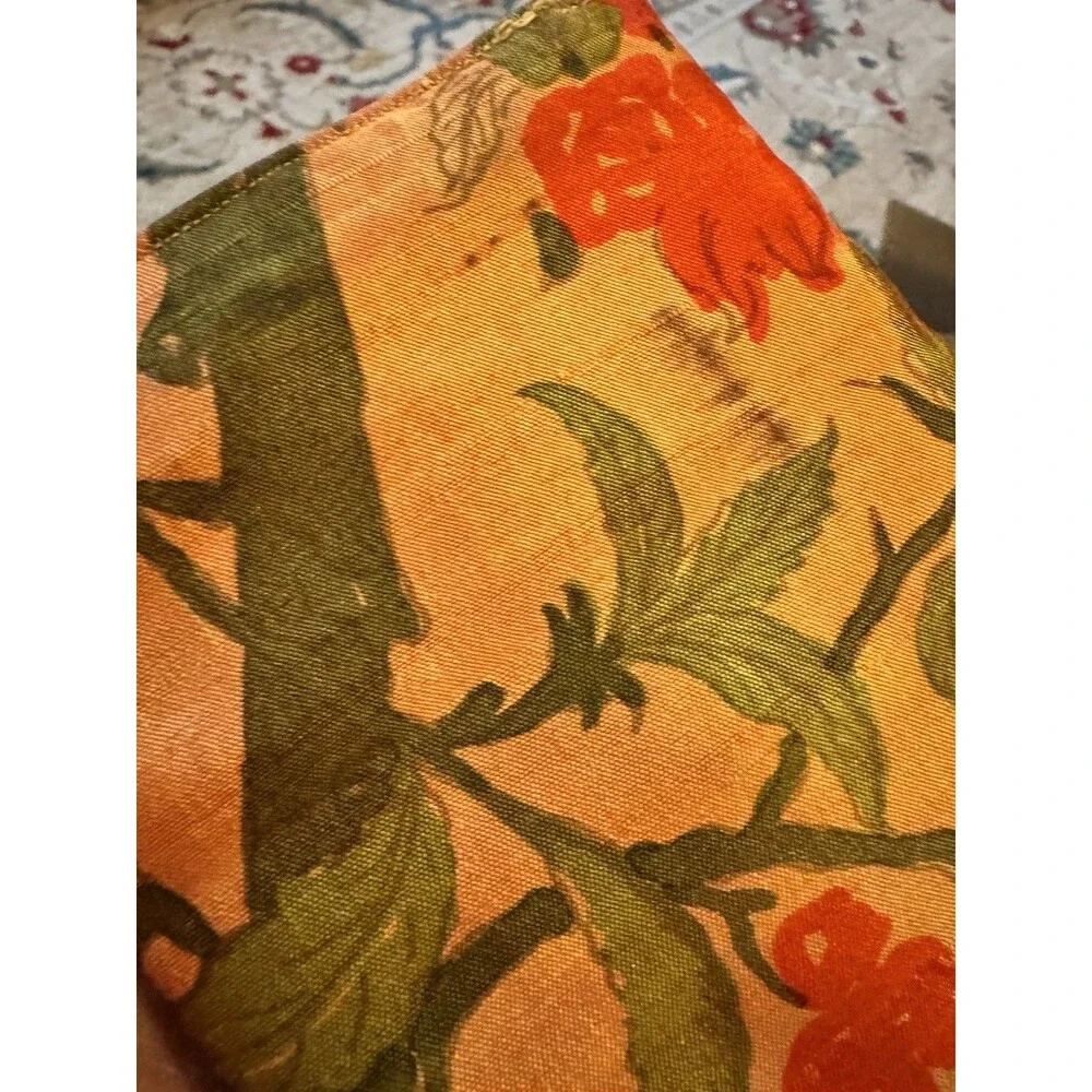 Vintage Floral Satin Wallet For Women 7”x4”